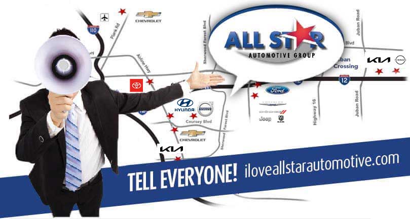 Tell Everyone! iloveallstarautomotive.com | All Star Automotive Group in Baton Rouge LA